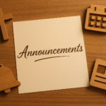 Weekly Announcements for Sunday April 6, 2025