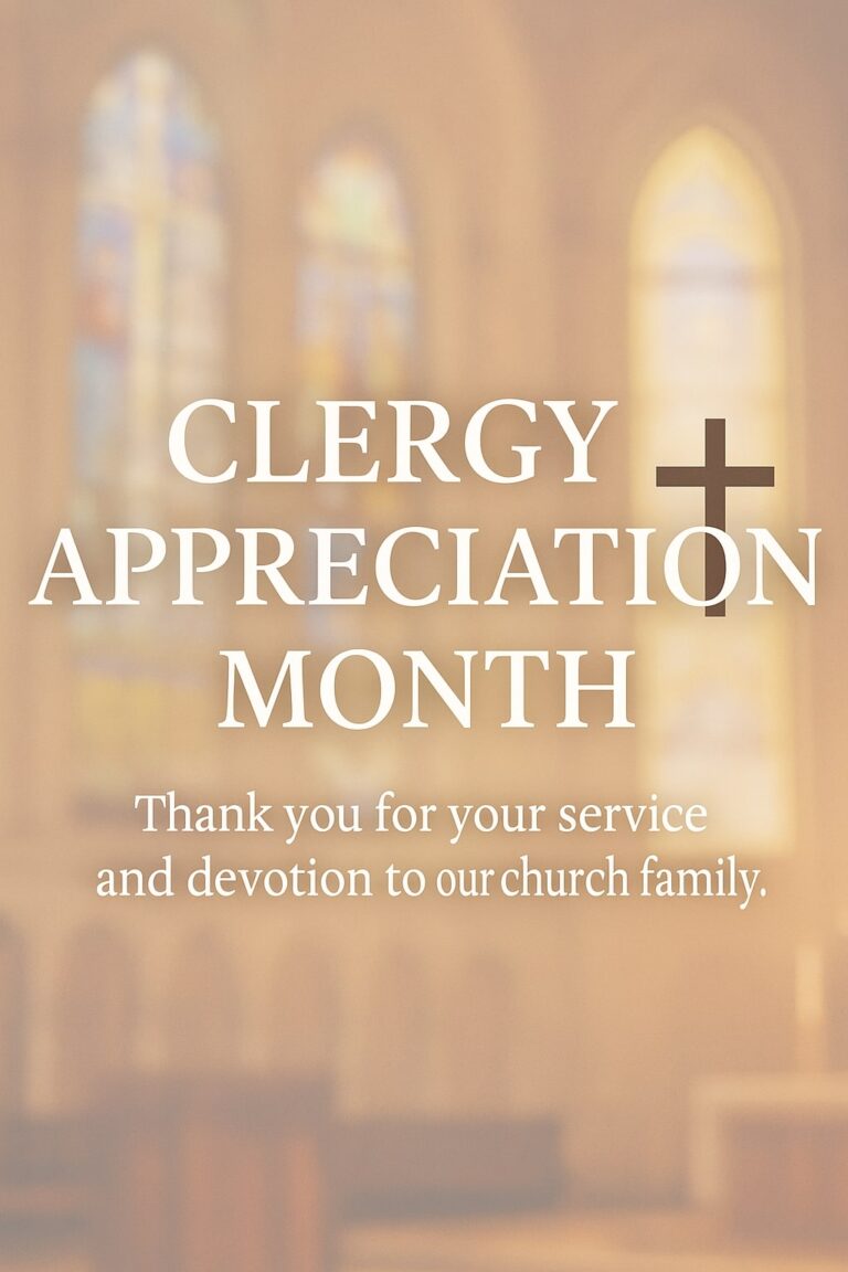 Clergy Appreciation Month